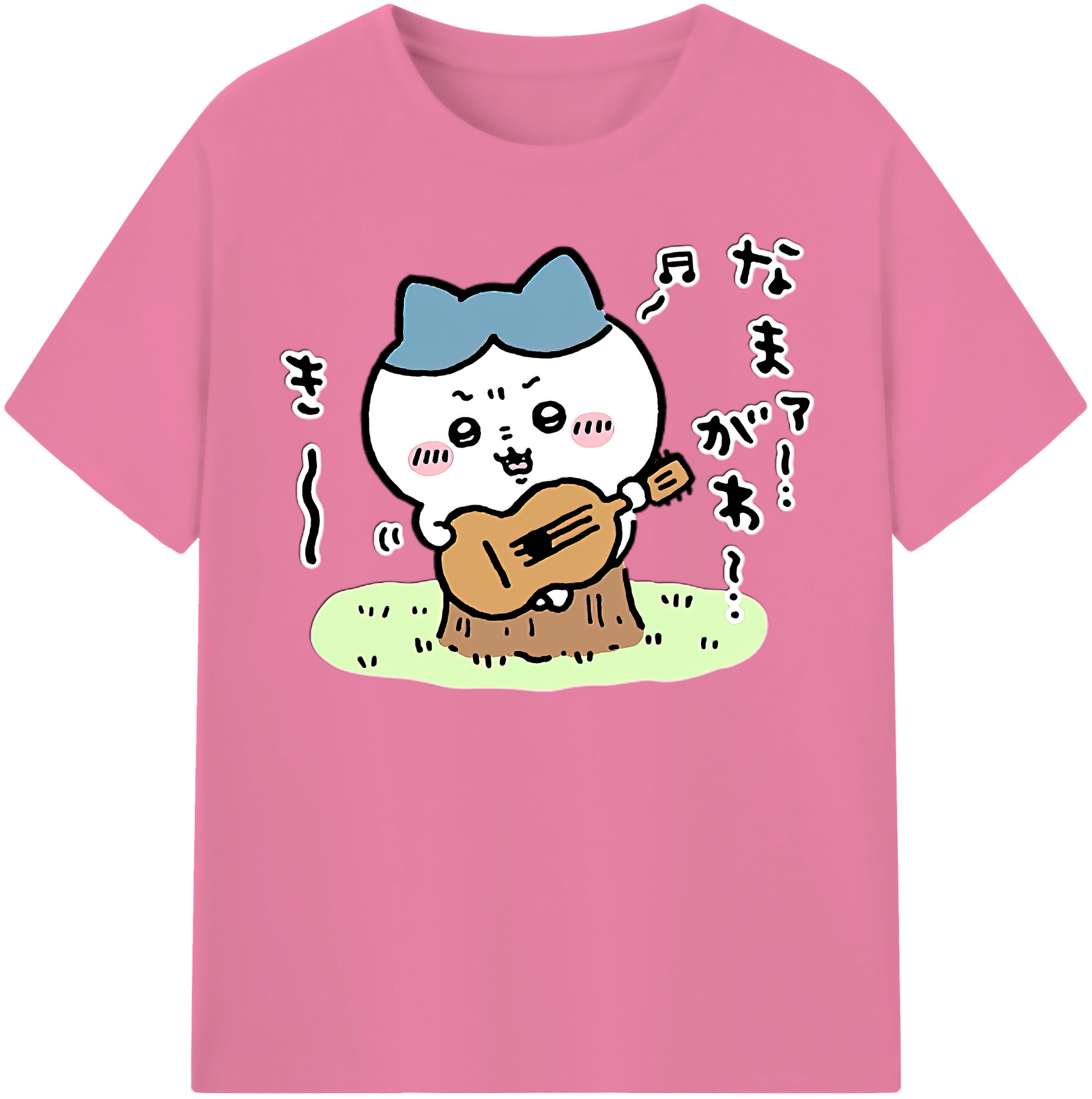 （画像用） ちいかわ ハチワレ Chii-kawa hachiware 綿100％半袖Tシャツ（フロントプリント）